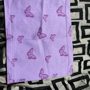 Purple Butterfly Print women crop top